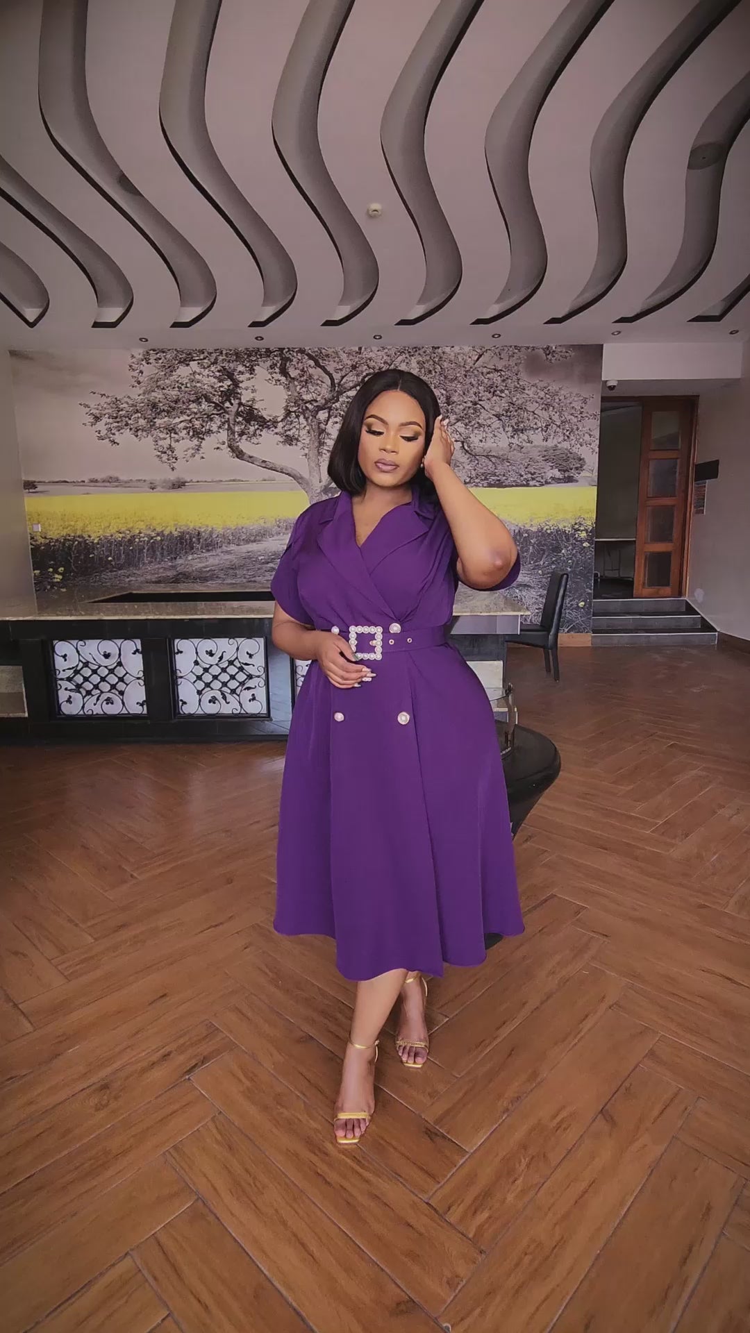 Royal Purple Midi Blazer Dress