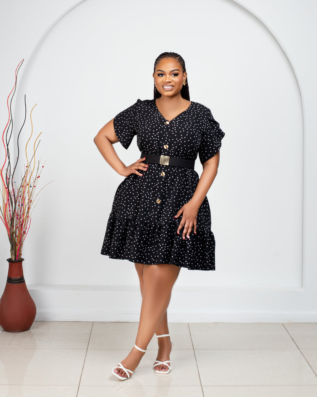 Polka Dot Shift Dress