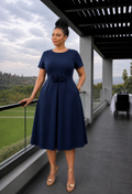 The Elana Rosa Belted-Navy