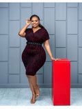 Crimson Night Wrap Dress
