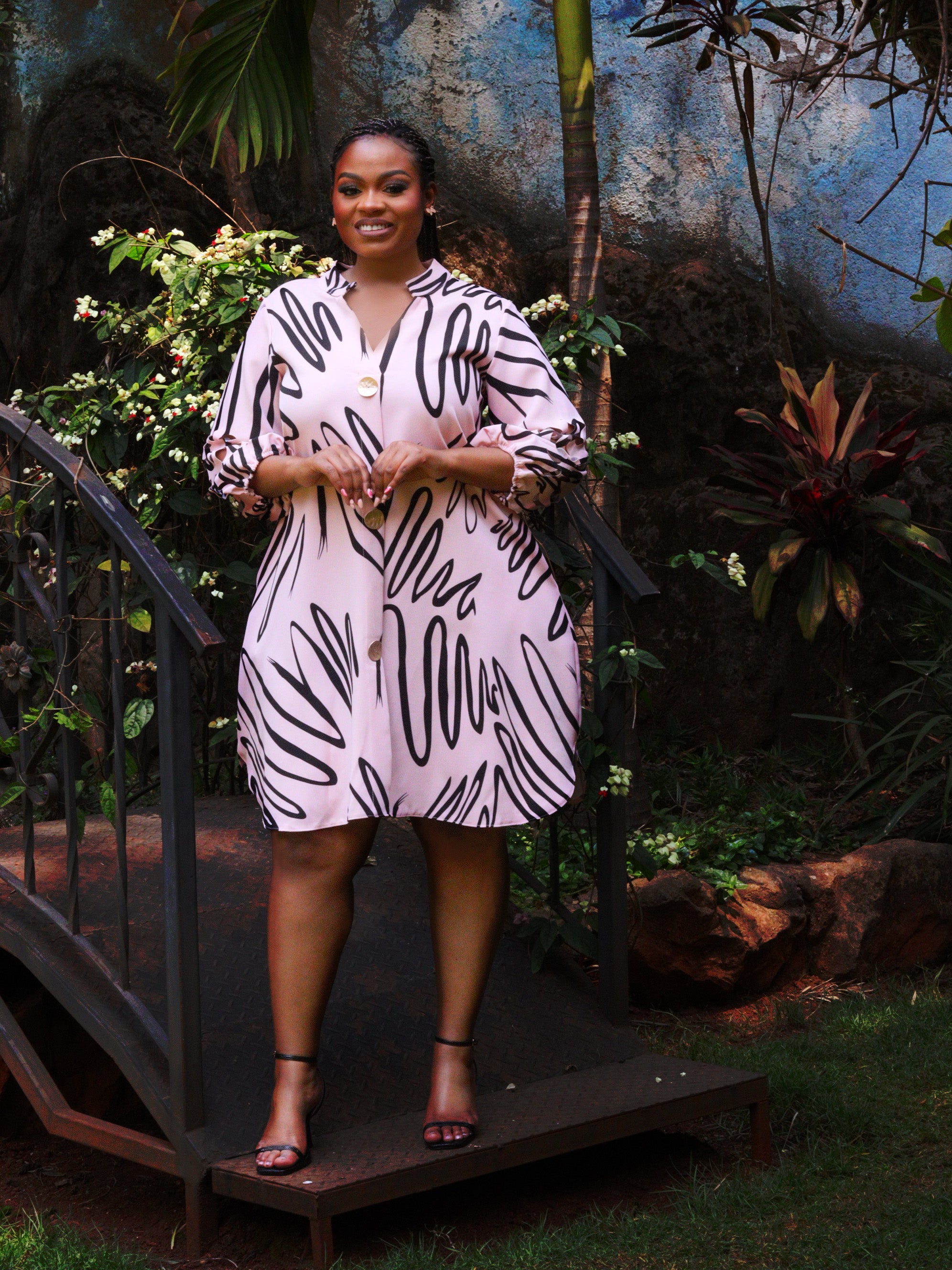 Soft Berry Kiss Shirt Dress