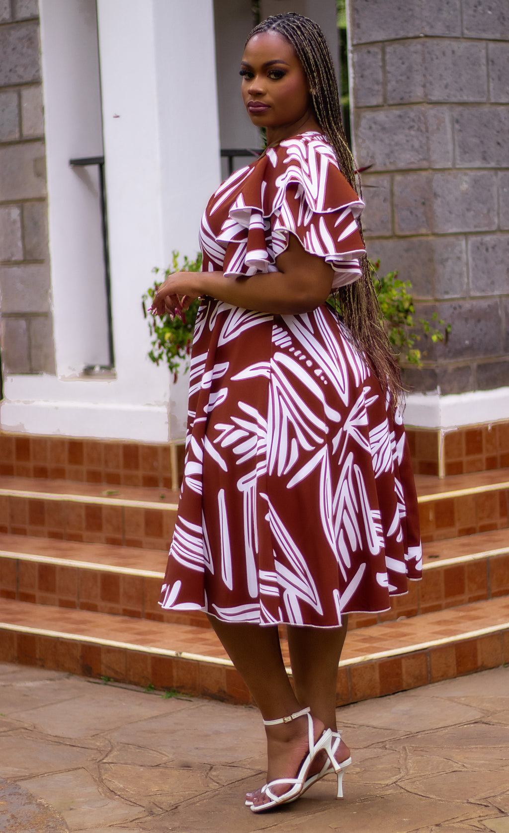 Lilly Brown Skater Dress