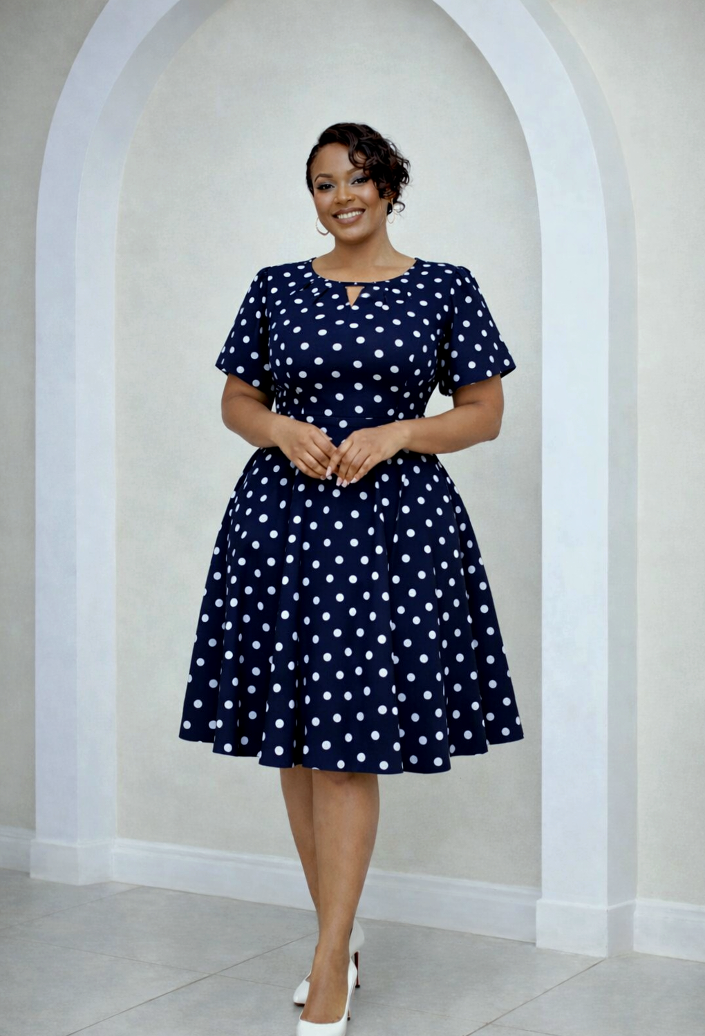 Polka Dot Skater Dress