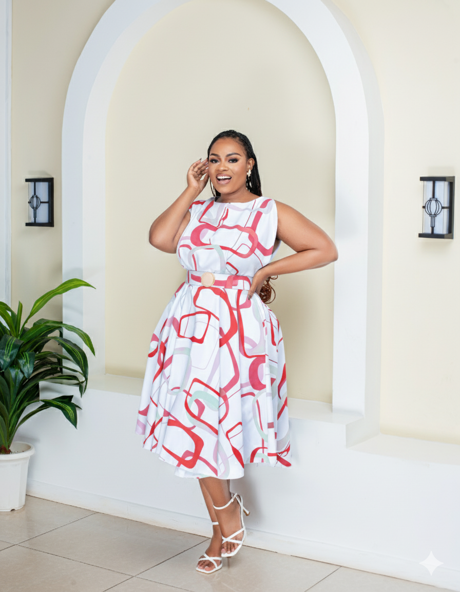 Patterned Modern Muse Dress